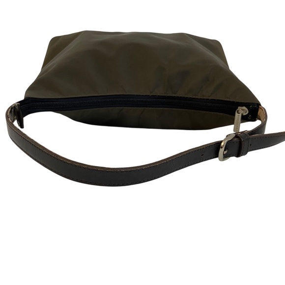 Authentic Burberry Nylon Shoulder Bag – Army Green, Nova Check, Zip Closure - Picture 4 of 16